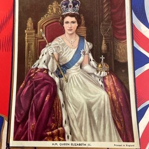 Vintage cardboard counter display Queen Elizabeth II